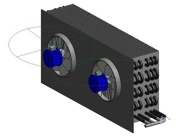 Equipo Evaporador de NH3 para insertar en circuito frigorifico | Curso Revit MEP